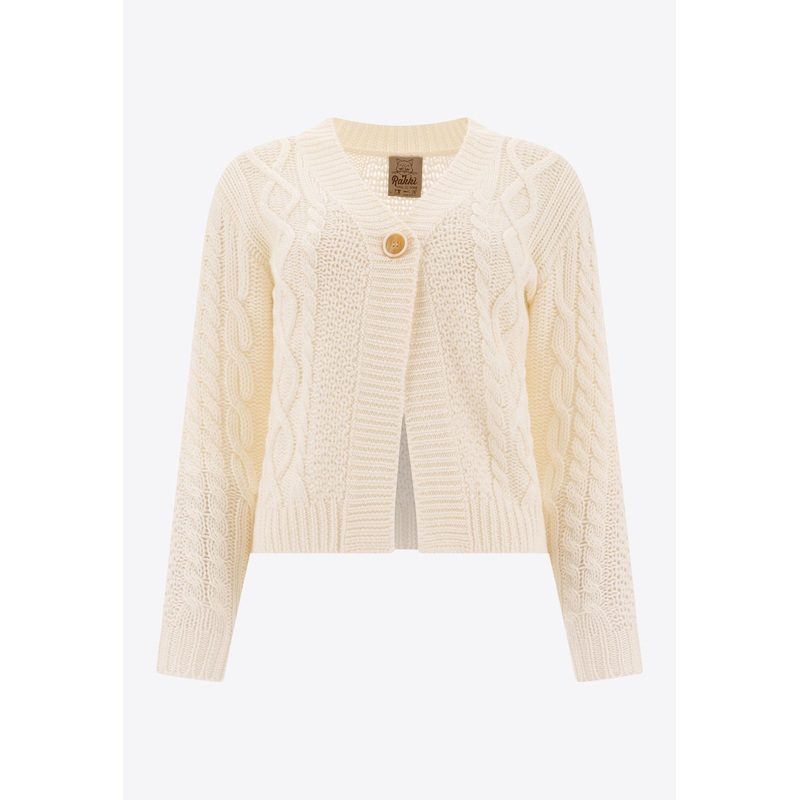 Buttoned Wool Cardigan White wrtwit_IT 38