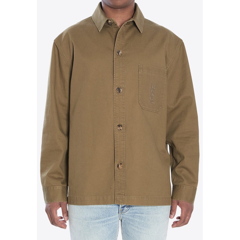 Cassandre Buttoned Overshirt Green mrtwstd_M