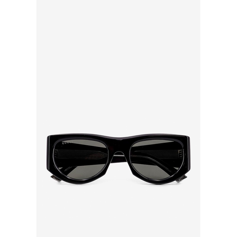 Logo Rectangular Sunglasses Gray Onesize