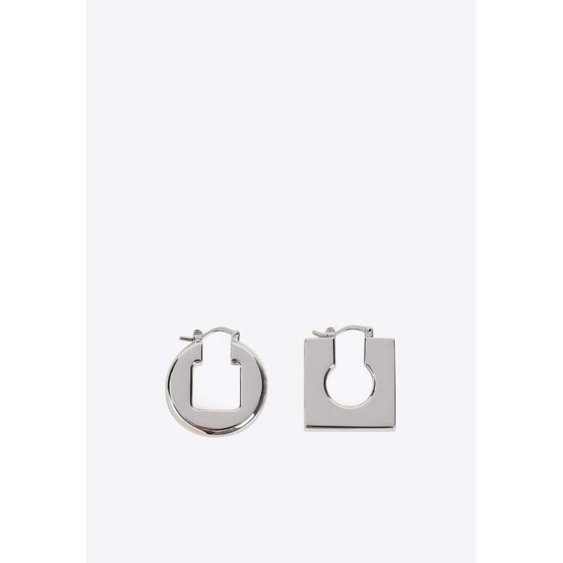 Rond Carr Asymmetrical Earrings Metallic Onesize