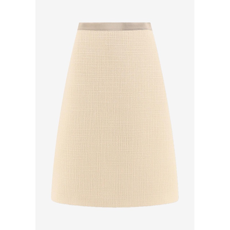 Tweed High-Rise Midi Skirt Light Beige wrtwit_IT 42