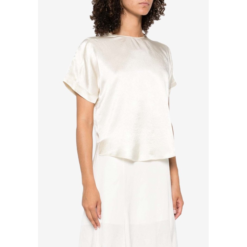 Addison Short-Sleeved Combo T-shirt Cream wrtwstd_L