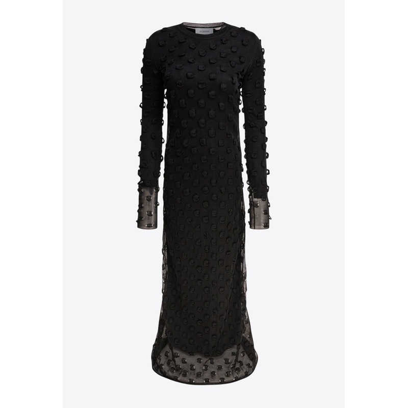Afelio 3D Knit Maxi Dress Black wrtwstd_S