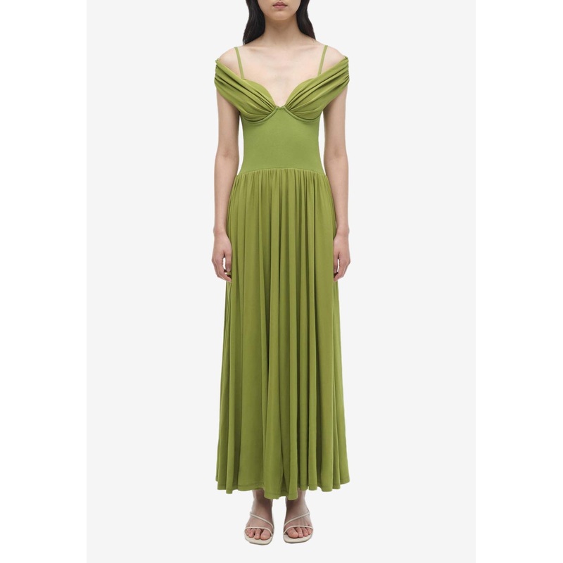Amarantha Off-Shoulder Maxi Dress Kiwi wrtwstd_S