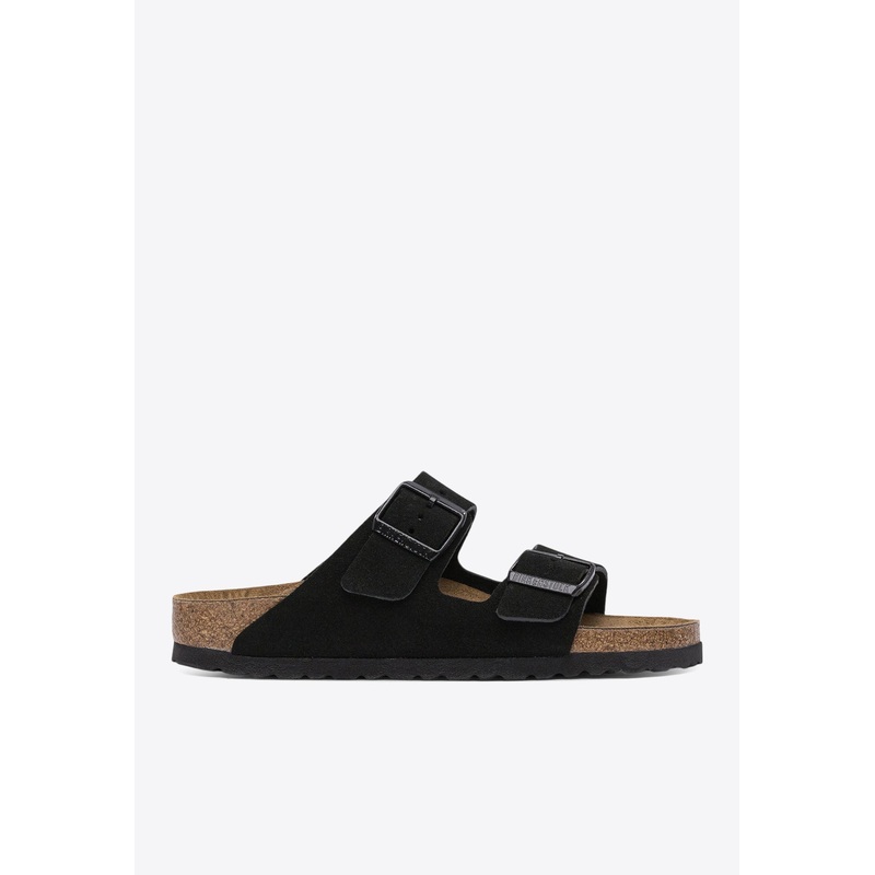 Arizona Suede Sandals with Buckled-Straps Black wshoeseu_EU 36