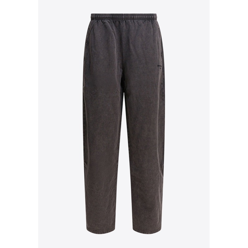 Articulated-Leg Faded Track-Pants Black wrtwstd_XS