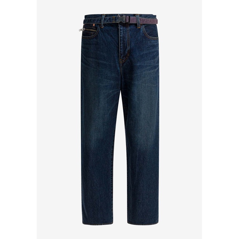 Belted Straight-Leg Jeans Blue mrtwstd_2