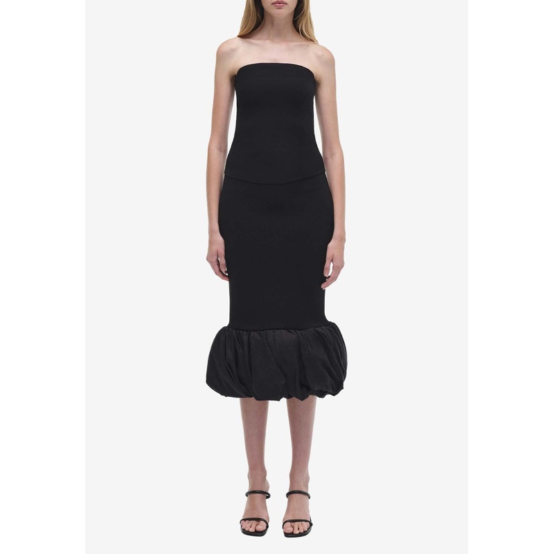 Camille Linen Midi Skirt Black wrtwstd_M