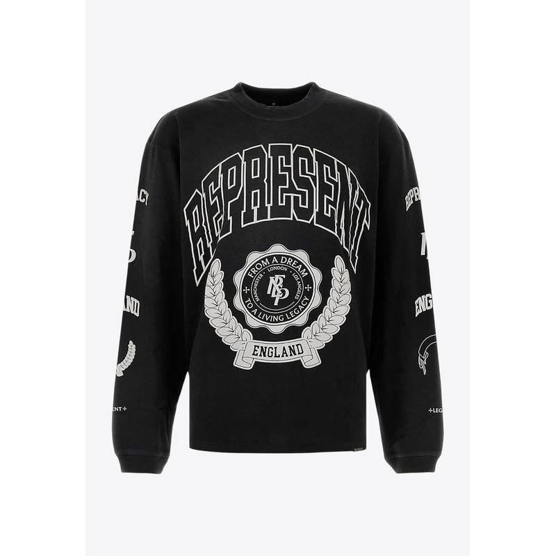 Legacy Crest Distressed Sweatshirt Black mrtwstd_S