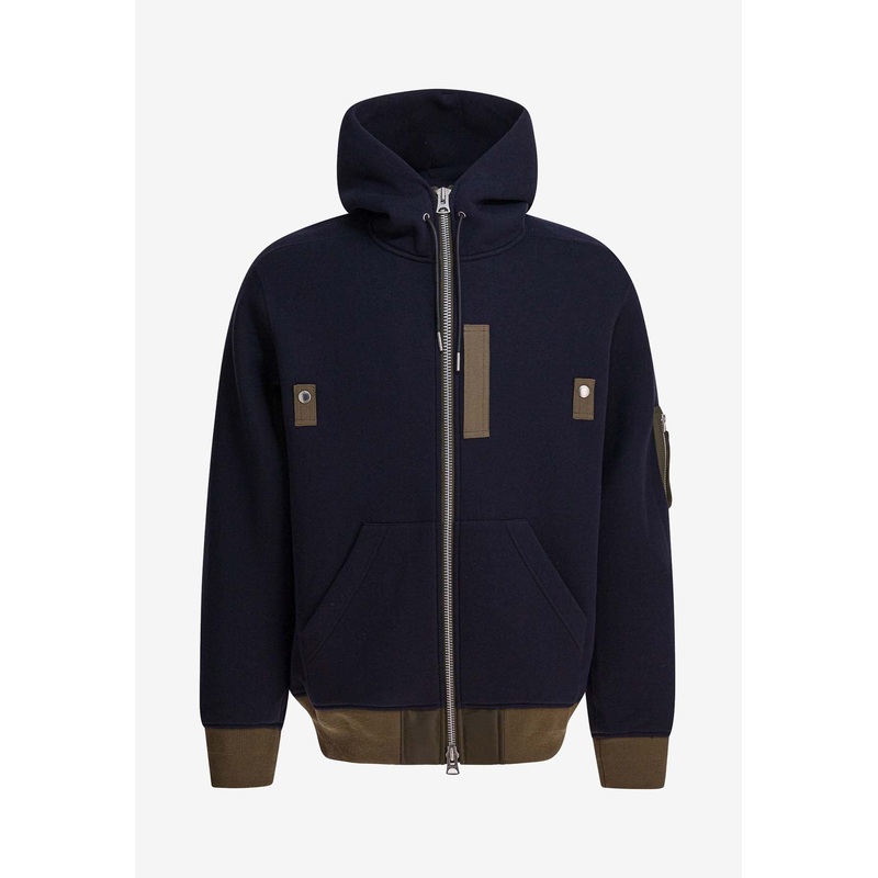 Sponge Zip-Up Sweatshirt Blue mrtwstd_2