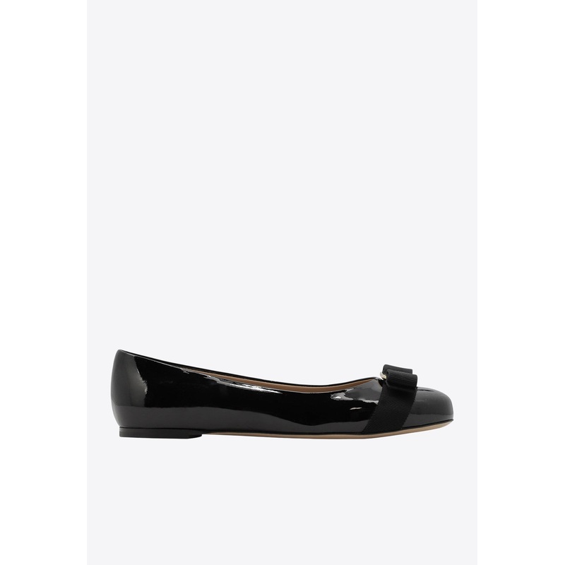 Varina Patent Leather Ballet Flats Black wshoesus_US 6