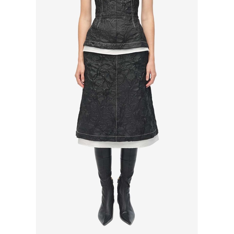 Vionna Midi Skirt Black wrtwus_US 4