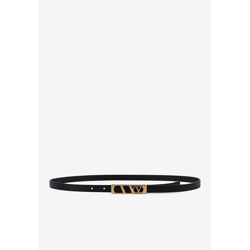 VLogo Leather Belt Black 80