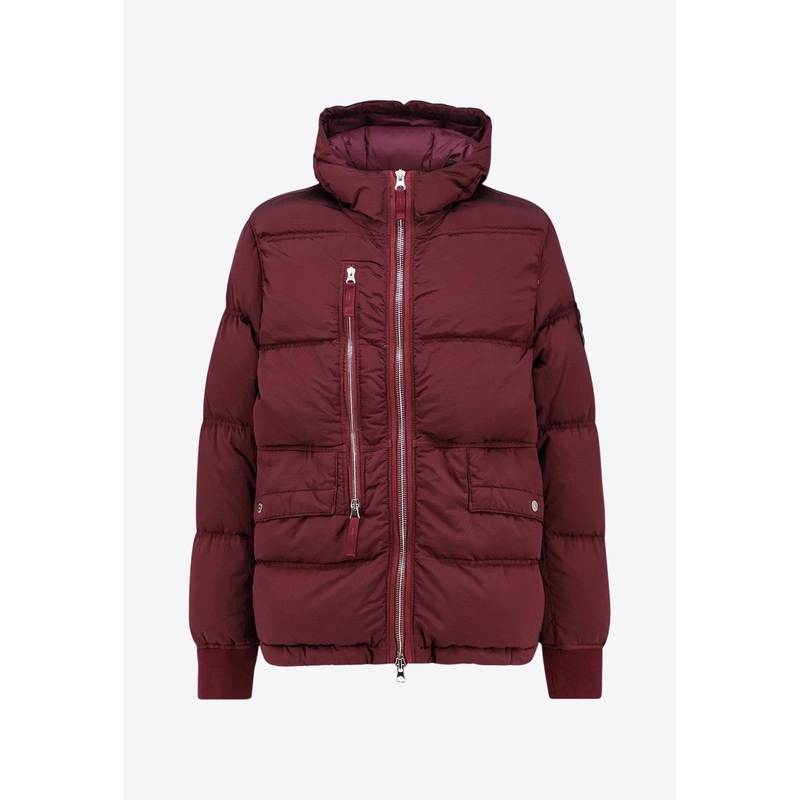 Zip-Up Down Jacket Purple mrtwstd_S