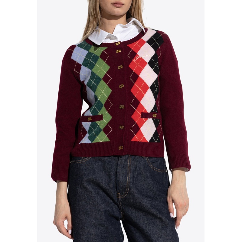 Agyle Wool Cashmere Cardigan Bordeaux wrtwstd_XXS