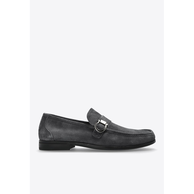 Caspian Gancini Plaque Leather Loafers Gray mshoesus_US 6