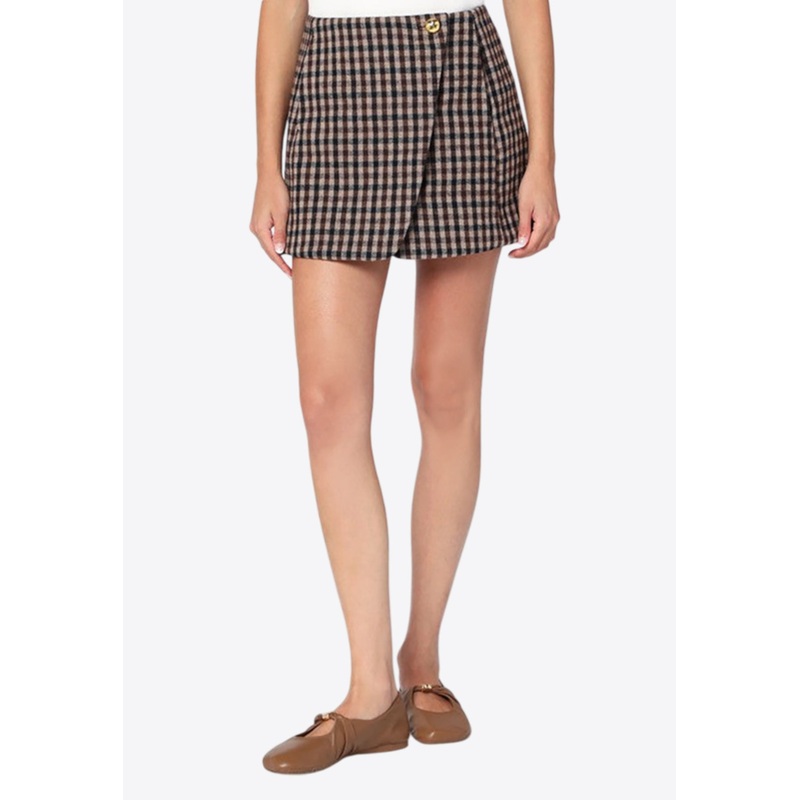 Checked Mini Skirt Multicolor wrtwfr_FR 36