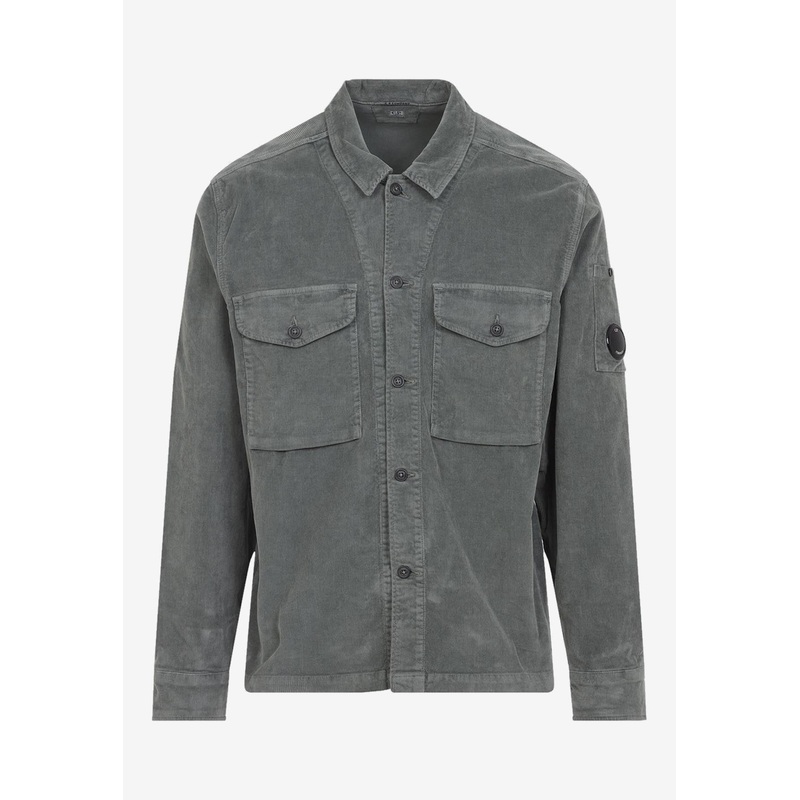 Corduroy Overshirt Gray mrtwstd_S