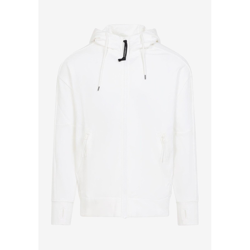 Open Zip-Up Hooded Sweatshirt White mrtwstd_S