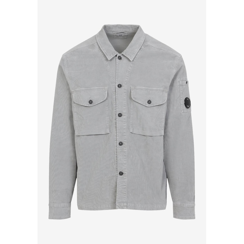 Steen Lens Corduroy Overshirt Gray mrtwstd_S