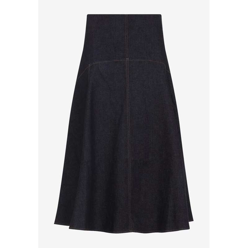 Triangle De-Nimes Midi Skirt Blue wrtwbottoms_25