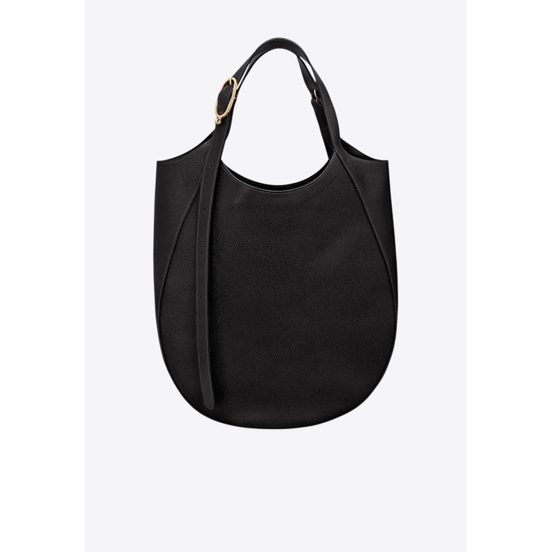XL Le Foulonn Leather Hobo Bag Black Onesize