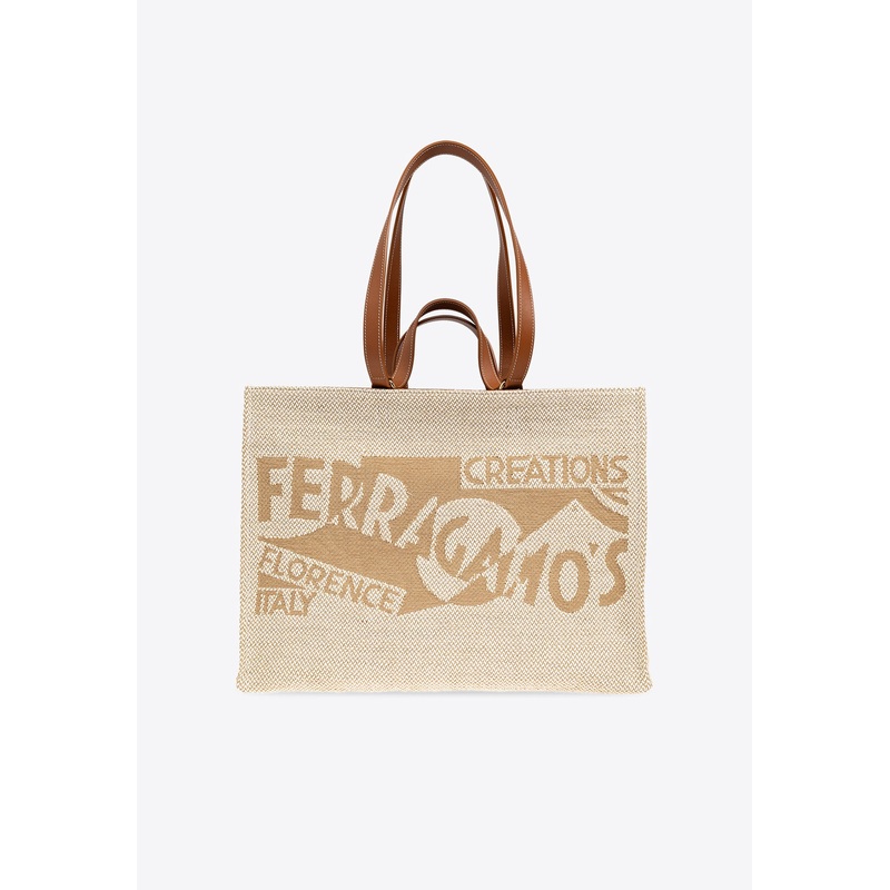 XL Logo Tote Bag Beige Onesize