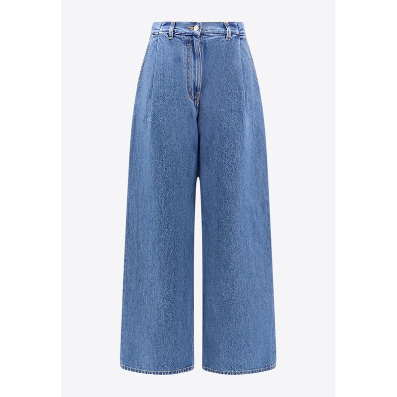 4G Logo Wide-Leg Jeans Blue wrtwbottoms_26