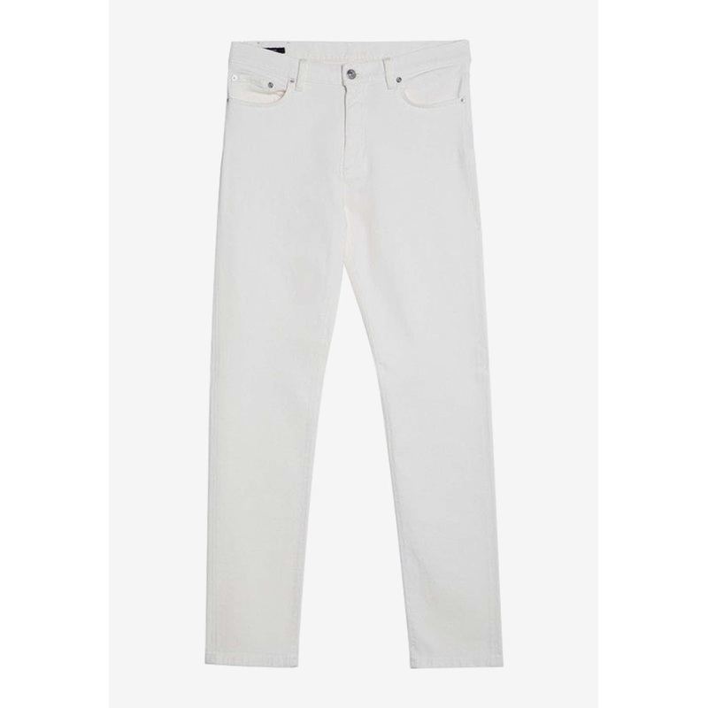 Basic Straight-Leg Jeans White mrtwbottoms_32