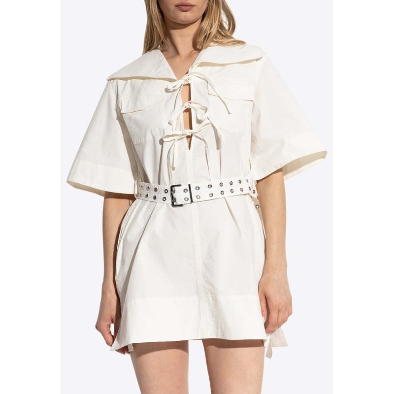 Belted Mini Dress White wrtwde_DE 32