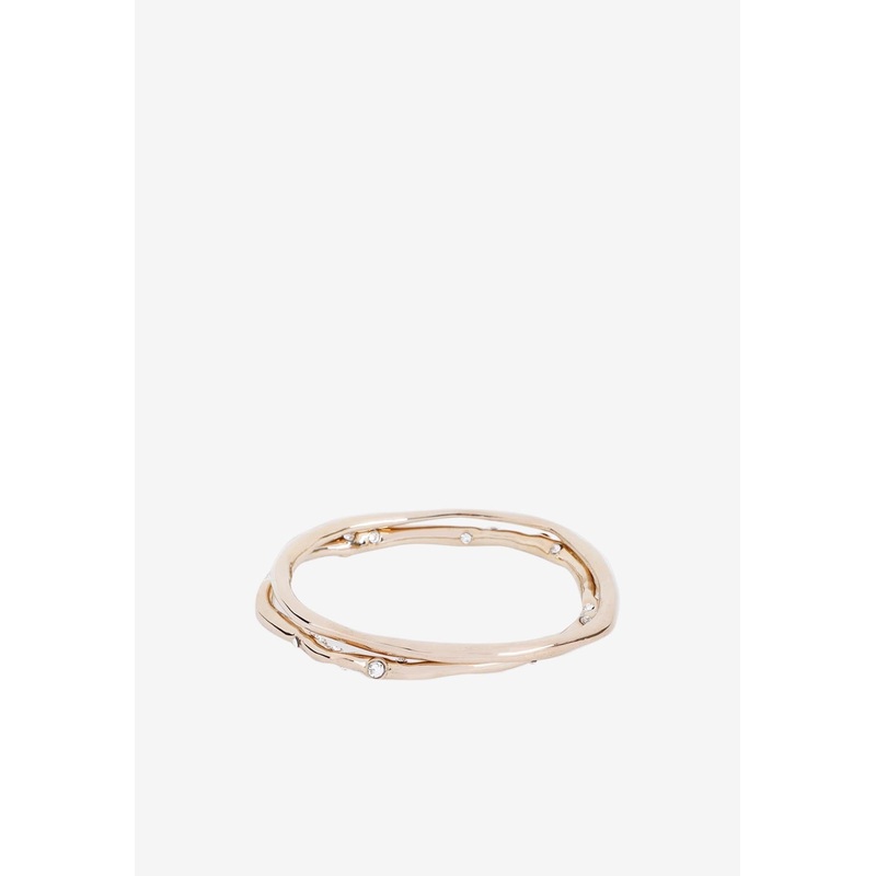 Crystal-Embellished Irregular Bracelet Metallic S