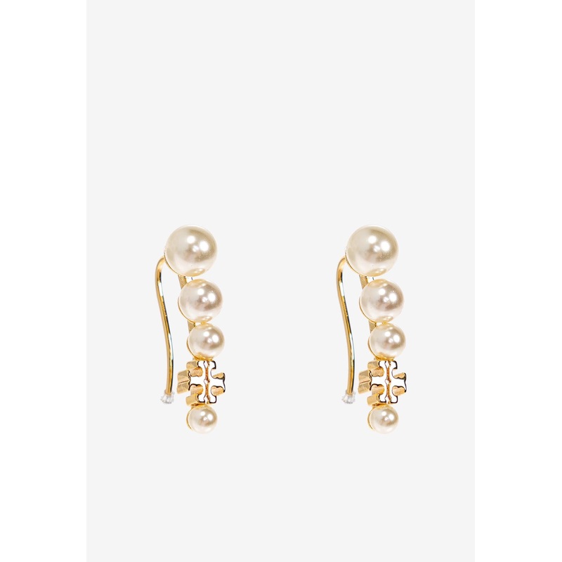 Double-T Logo Pearl Ear Crawler Gold Onesize