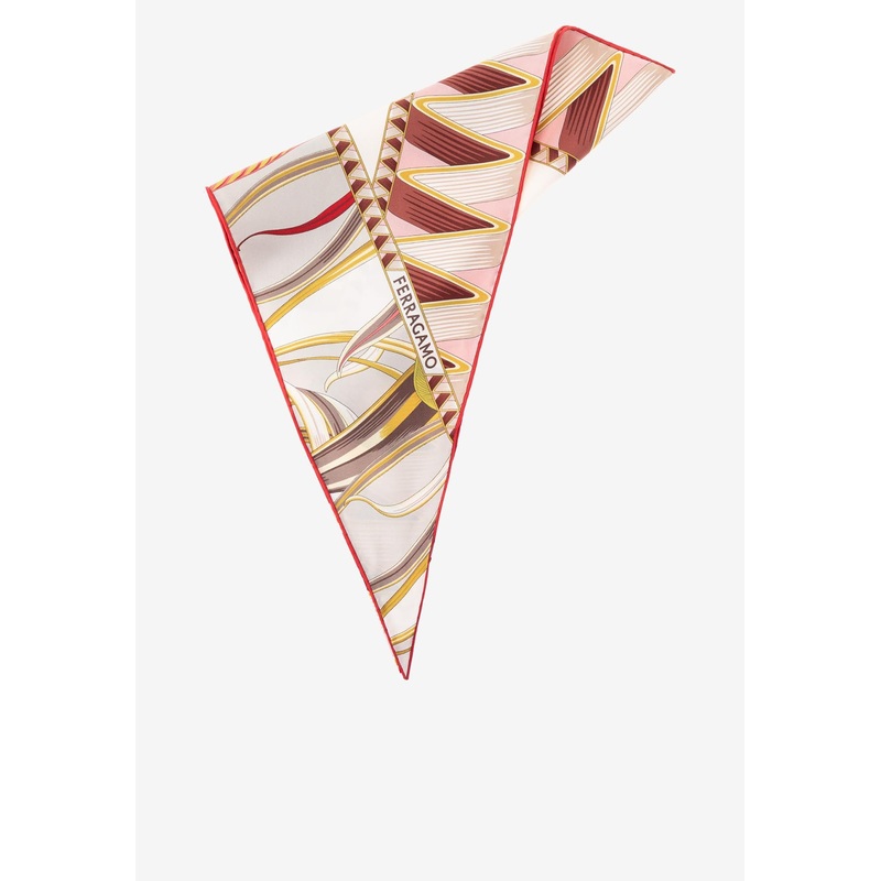 Giada Triangle Silk Scarf Multicolor Onesize