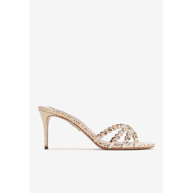 Tequila 75 Crystal Embellished Mules Cream wshoeseu_EU 37.5