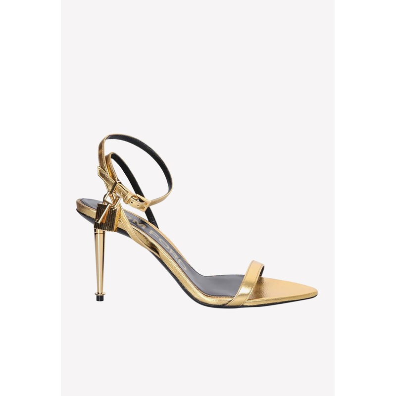 85 Padlock Leather Sandals Gold wshoeseu_EU 35