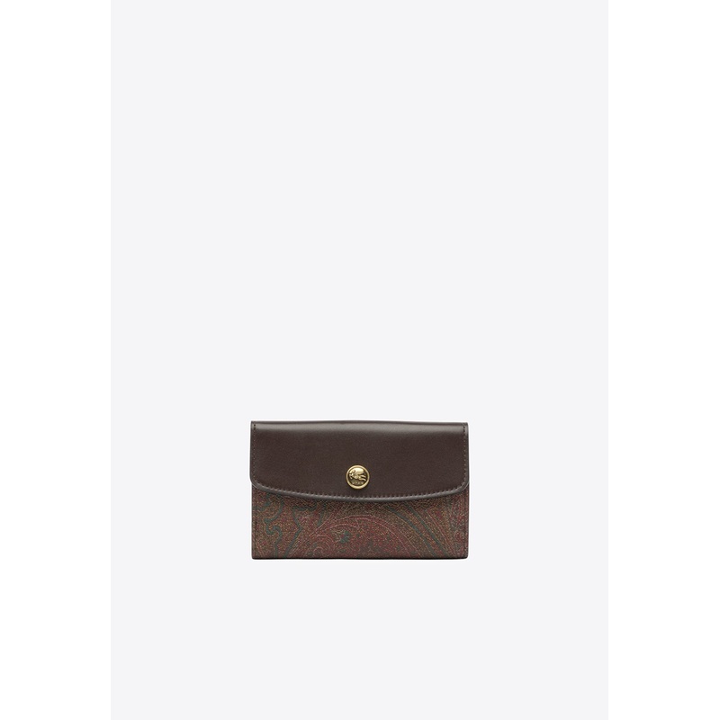 Arnica Paisley Jacquard Flap Wallet Brown Onesize