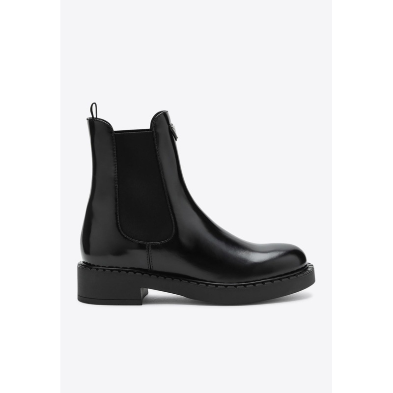 Chelsea Ankle Boots in Polished Leather Black wshoeseu_EU 36