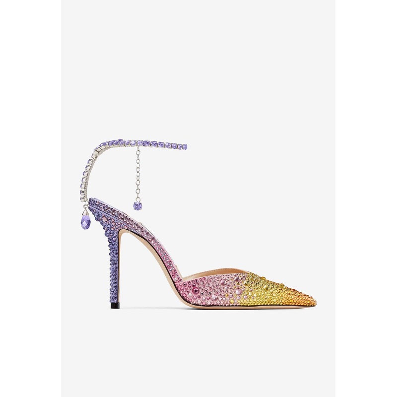 Saeda 100 Crystal-Embellished Satin Pumps Multicolor wshoeseu_EU 36