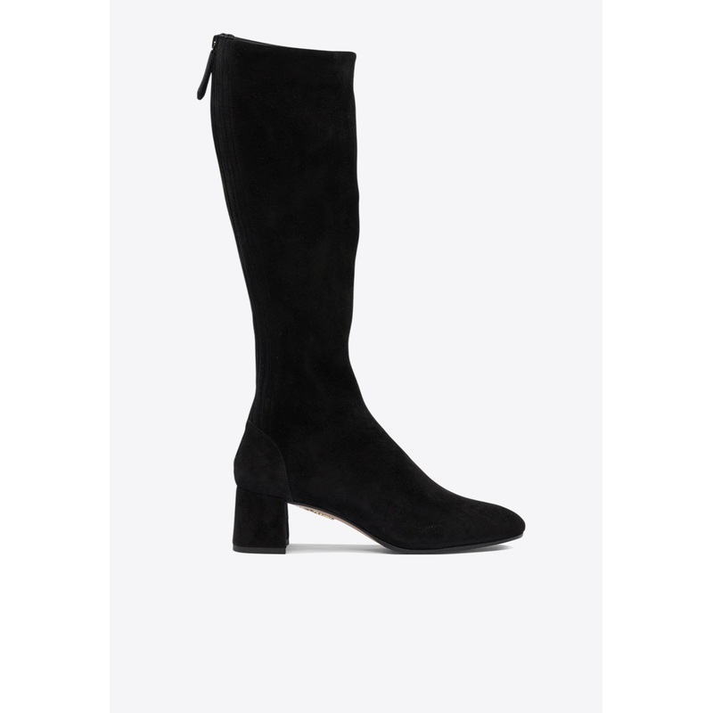 Saint Honore 50 Suede Knee-High Boots Black wshoeseu_EU 36