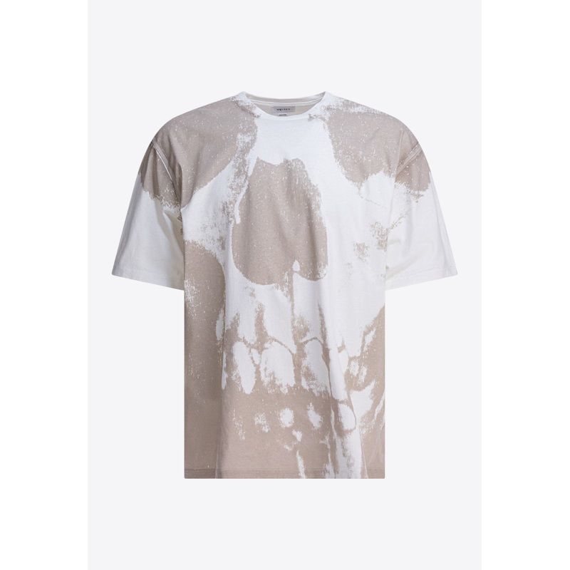 Skull Print T-shirt Beige mrtwstd_S