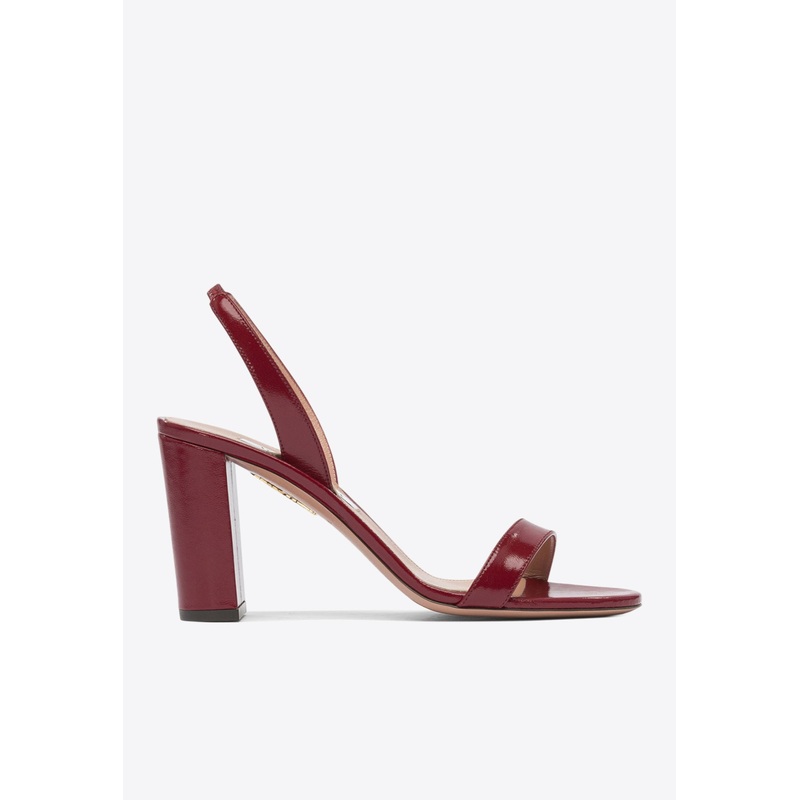 So Nude 85 Leather Slingback Sandals Red wshoeseu_EU 35