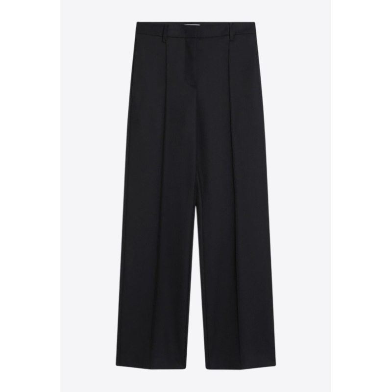 Wool Wide-Leg Tailored Pants Blue wrtwit_IT 38