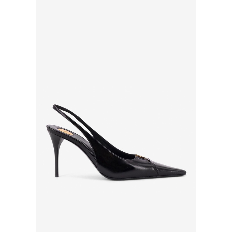 Babylon 90 Calf Leather Slingback Sandals Black wshoeseu_EU 36.5