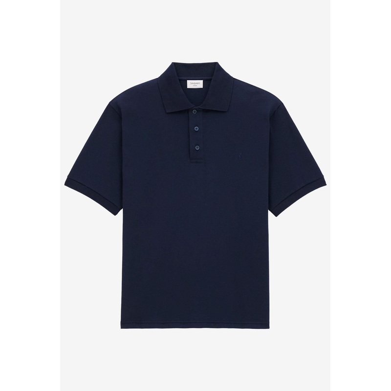 Cassandre Embroidered Polo T-shirt Navy mrtwstd_S