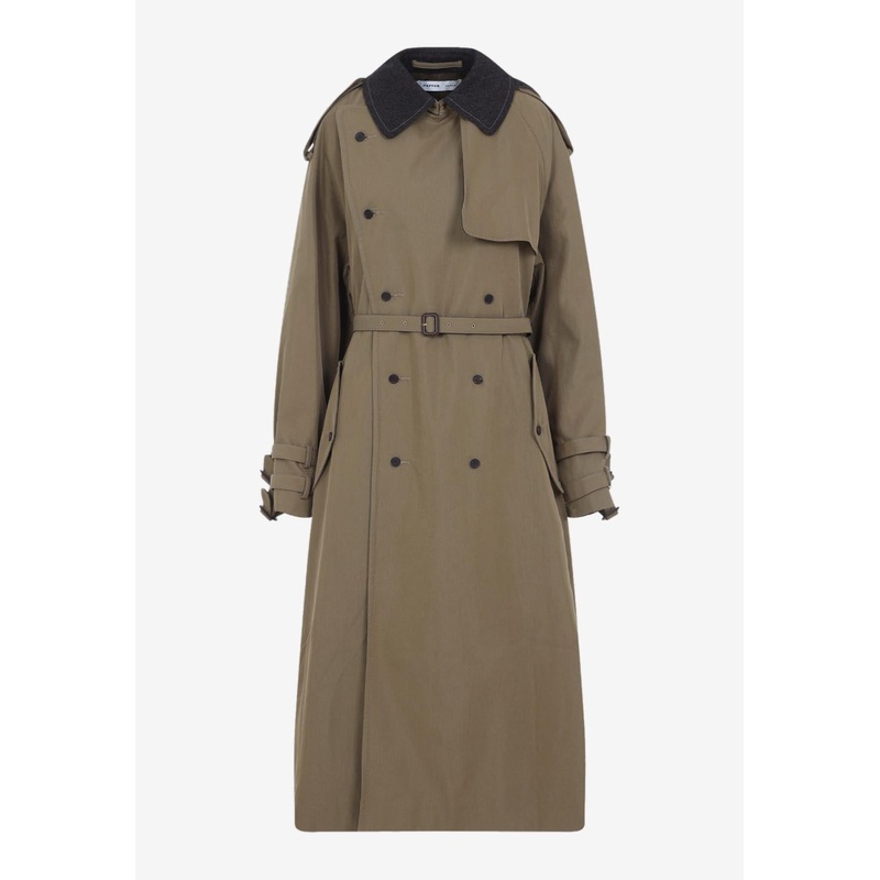 Double-Breasted Trench Coat Brown wrtwfr_FR 34