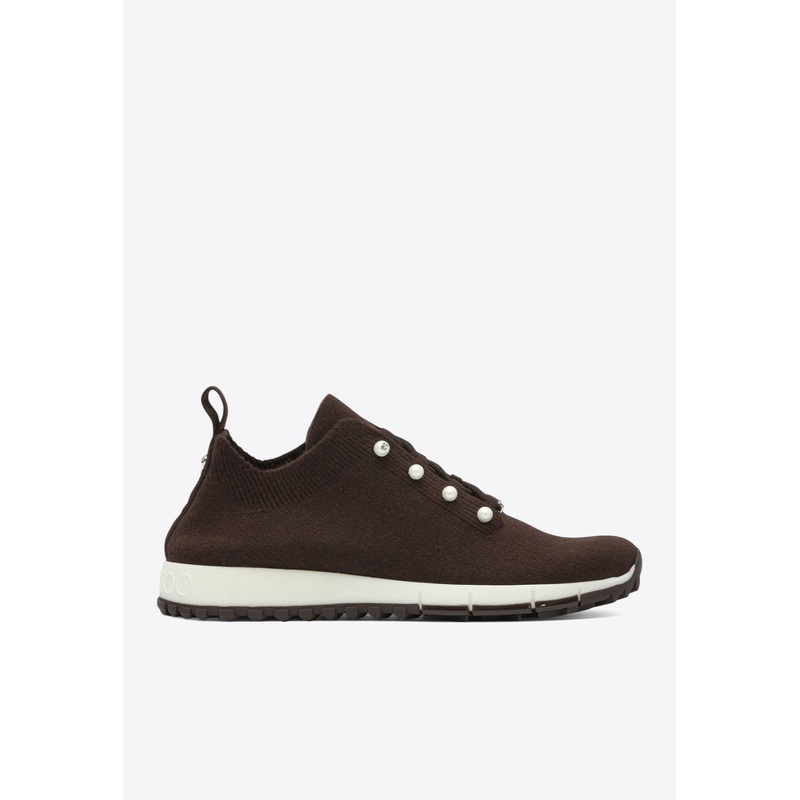 Veles Low-Top Knit Sneakers Brown wshoeseu_EU 36