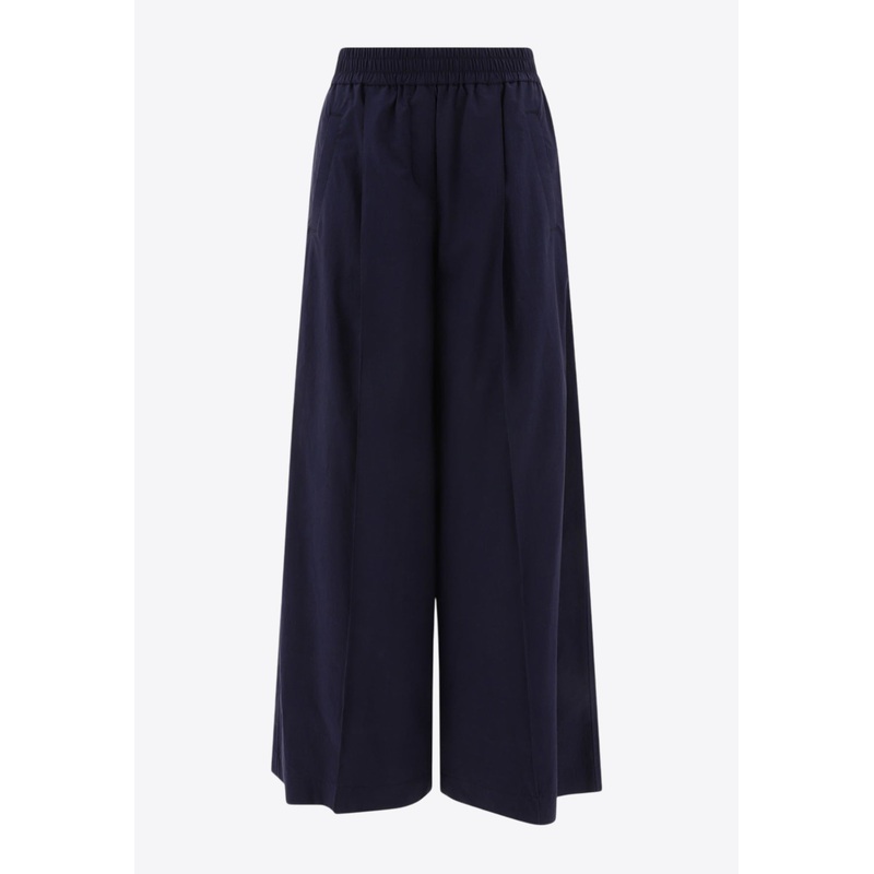 Wide-Leg Poplin Pants Blue wrtwit_IT 42