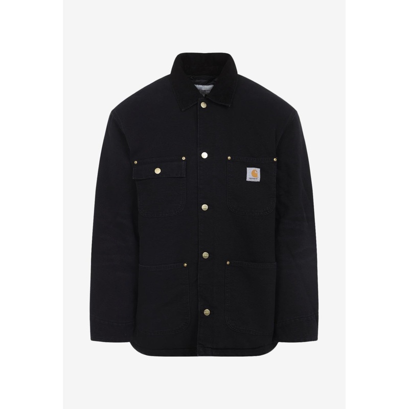 Chore Logo-Patch Overshirt Black mrtwstd_S