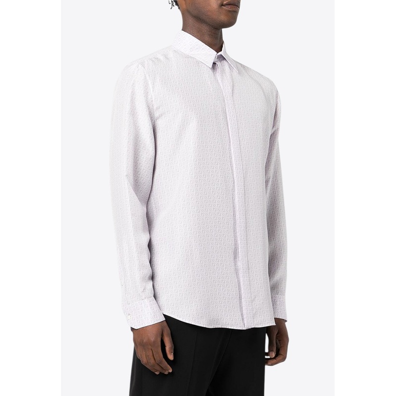 FF Jacquard Long-Sleeved Shirt White mrtwshirtseu_EU 39