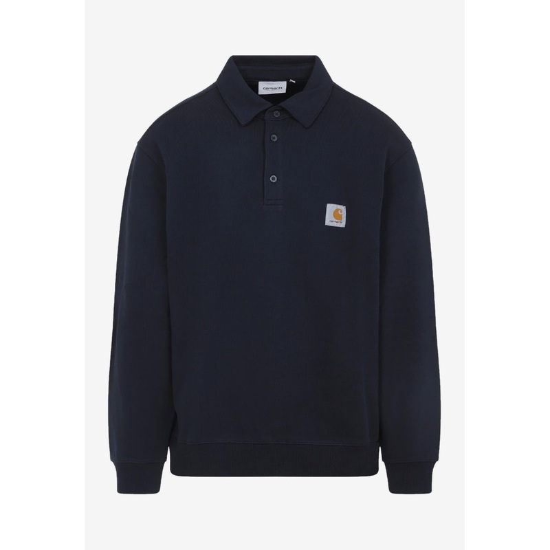 Logo Patch Polo Sweatshirt Blue mrtwstd_S
